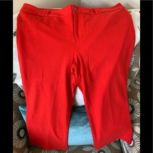 NWT Lane Bryant 22W Red Crop Pants
